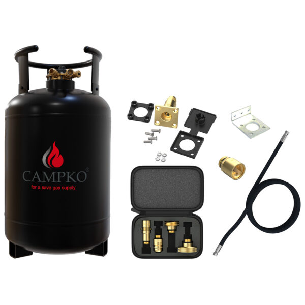 CAMPKO Återfyllningsbar Gasflaska 30L Paket