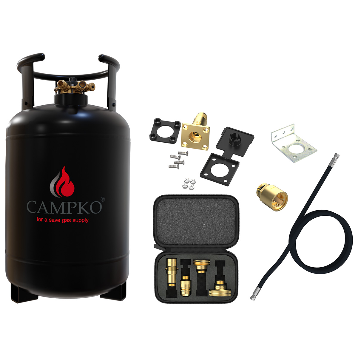 CAMPKO Återfyllningsbar Gasflaska 30L Paket