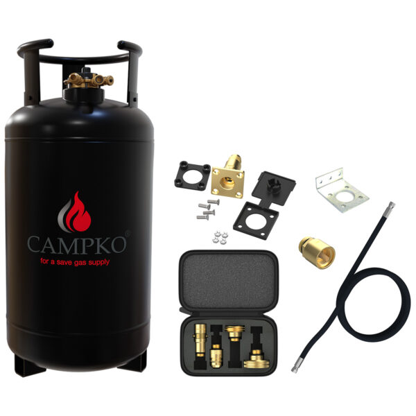 CAMPKO Återfyllningsbar Gasflaska 36L Paket